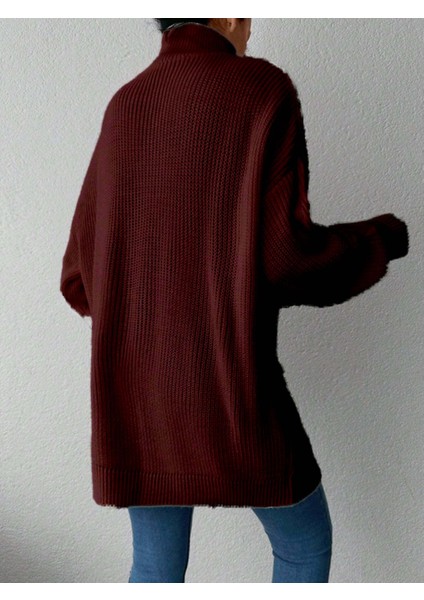 Selanik Örgülü Fermuarlı Tunik Triko Kazak fiyatları