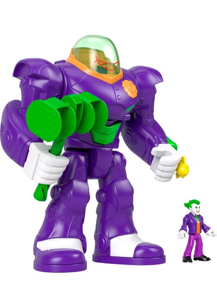 Fisher-Price Imaginext Dc Super Friends Joker'in Çekiçli Mekanik Robotu, Fırlatıcı ve Aksiyon Figürü Gibi Aksesuarlarla JDL06