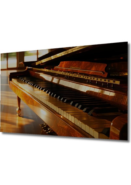 Altın Işıltılı Piyano Tuşları Yağlı Boya Görünümlü Dekoratif Ahşap Ev/işyeri/ofis Kare Tablo fiyatları