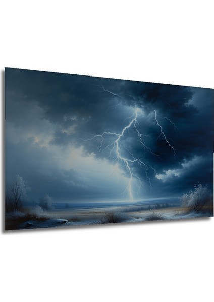 Fırtına Esintili Yağlı Boya Görünümlü Dekoratif Ahşap Ev/işyeri/ofis Kare Tablo modelleri