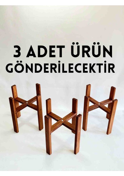 3 Adet Saksı Standı Çiçeklik Stant Saksılık Raf Saksı Altlığı