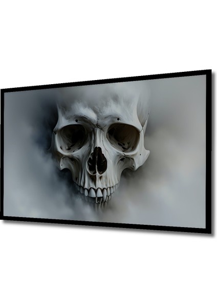 Çerçeve Görünümlü Sisli Kafatası Yağlı Boya Görünümlü Dekoratif Ahşap Ev/işyeri/ofis Kare Tablo fiyatları