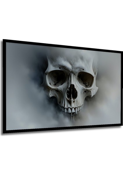 Çerçeve Görünümlü Sisli Kafatası Yağlı Boya Görünümlü Dekoratif Ahşap Ev/işyeri/ofis Kare Tablo modelleri