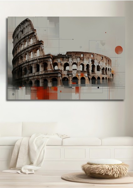 Roma Kolezyum Modern Sanat Dekoratif Ahşap Dekoratif Ev/işyeri/ofis Kare Tablo