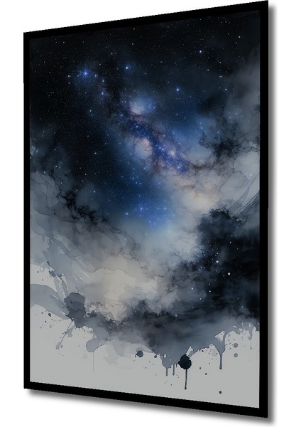 Çerçeve Görünümlü Sulu Boya Görünümlü Samanyolu Rüyası Dekoratif Ahşap Ev/işyeri/ofis Kare Tablo fiyatları