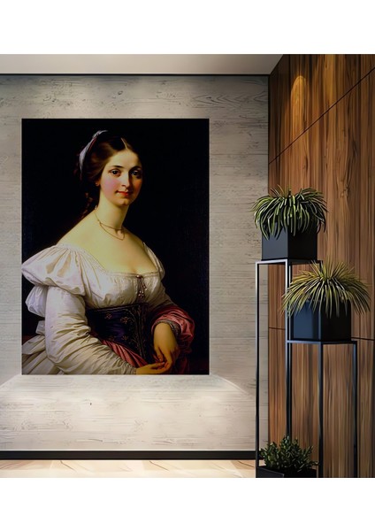 Zarafetin Yağlı Boya Görünümlü Dekoratif Ahşap Ev/işyeri/ofis Kare Tablosu