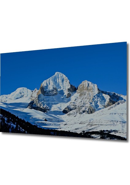 Buzul Dağı Yağlı Boya Görünümlü Dekoratif Ahşap Ev/işyeri/ofis Kare Tablo fiyatları