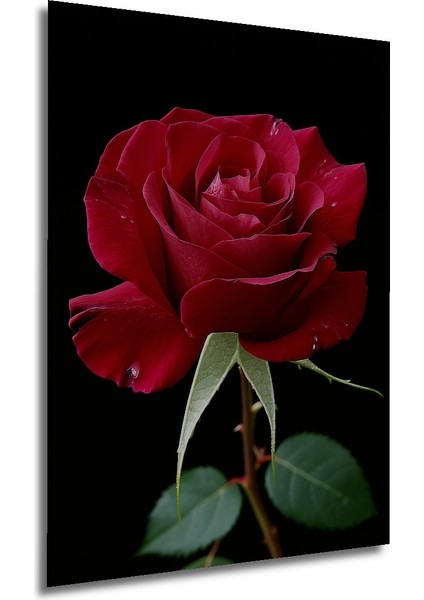 Kırmızı Gül Yağlı Boya Görünümlü Dekoratif Ahşap Ev/işyeri/ofis Kare Tablo modelleri