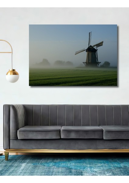 Sisli Sabahın Rüzgar Gülü Dekoratif Ahşap Ev/işyeri/ofis Kare Tablo