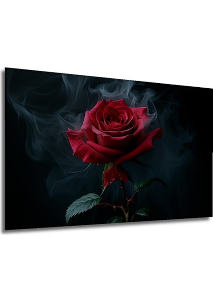 Dumanlı Güller Yağlı Boya Görünümlü Dekoratif Ahşap Ev/işyeri/ofis Kare Tablo modelleri