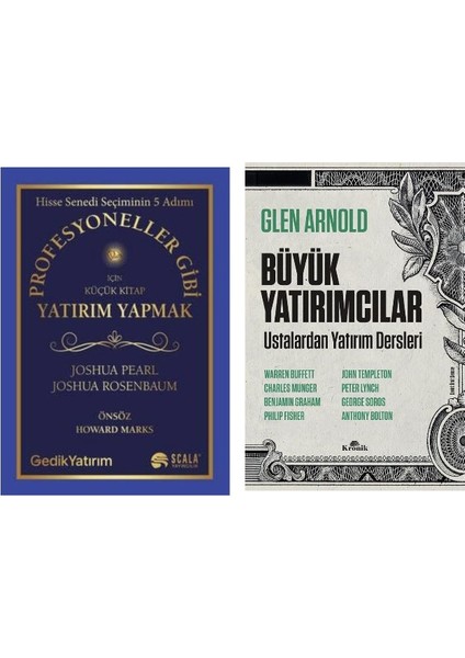 Profesyoneller Gibi Yatirim Yapmak + Buyuk Yatirimcilar=2 Set