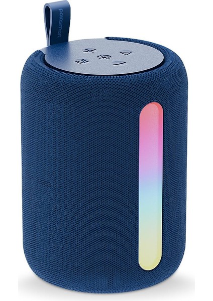 PBS228 Işıklı Taşınabilir Kablosuz Bluetooth Speaker Hoparlör 1200 Mah Navy