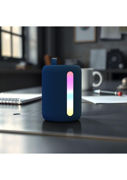 PBS228 Işıklı Taşınabilir Kablosuz Bluetooth Speaker Hoparlör 1200 Mah Navy fırsatları