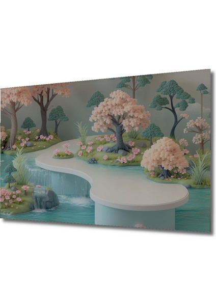 Pastel Rüya Bahçesi Dekoratif Ahşap Dekoratif Ev/işyeri/ofis Kare Tablo fiyatları