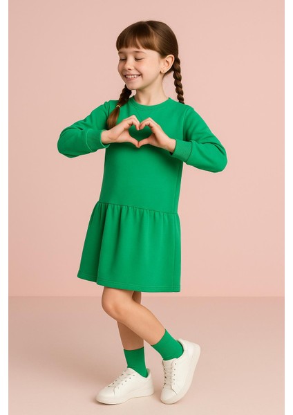 Kız Çocuk Mevsimlik Elbise Yeşil fiyatları