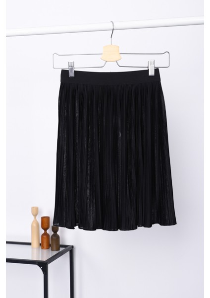 Siyah Lastikli Tunik İçini Uzatan Etek İçlik