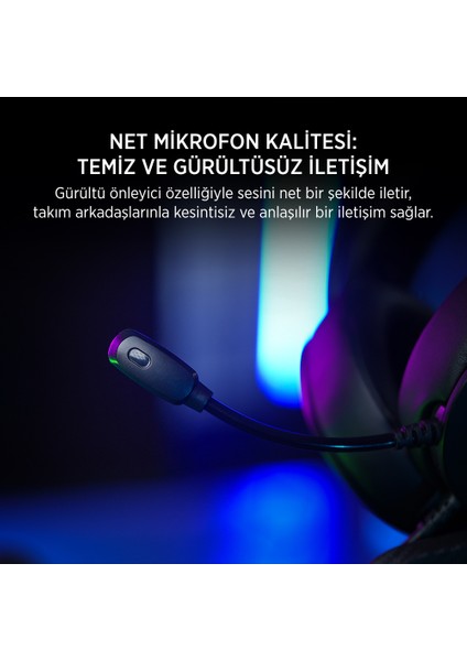 713 Rainbow 7.1 Siyah Gaming Kulaklık