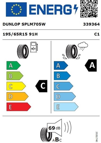 195/65 R 15 Tl 91H Sp Sport LM705 Dunlop fiyatları