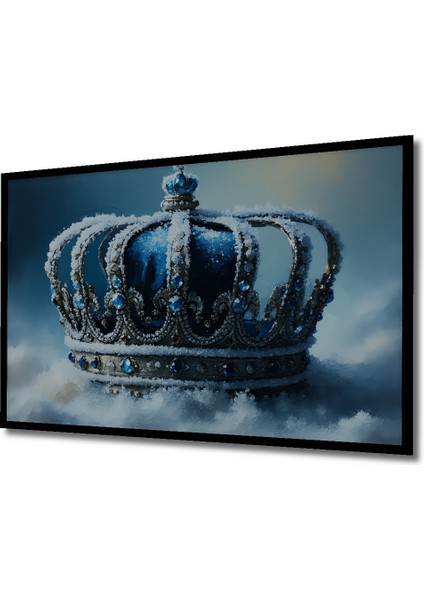 Çerçeve Görünümlü Buz Kraliçesi Taç Yağlı Boya Görünümlü Dekoratif Ahşap Ev/işyeri/ofis Kare Tablo fiyatları