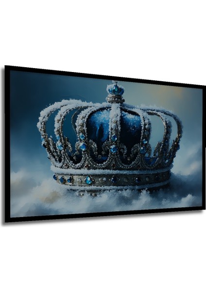 Çerçeve Görünümlü Buz Kraliçesi Taç Yağlı Boya Görünümlü Dekoratif Ahşap Ev/işyeri/ofis Kare Tablo modelleri