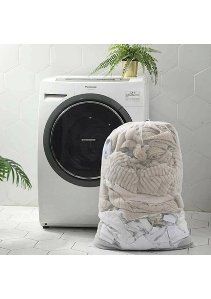 Büyük Boy File Çamaşır Torbası 80X100 cm | Hassas Yıkama Filesi | Yorgan, Perde, Nevresim Yıkama Torbası (4887)