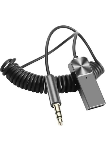 USB Aux Wireless Bluetooth Araç Kiti Bluetooth 5.1 Stereo Ses Alıcısı Aux 3.5 mm Bluetooth Adaptör