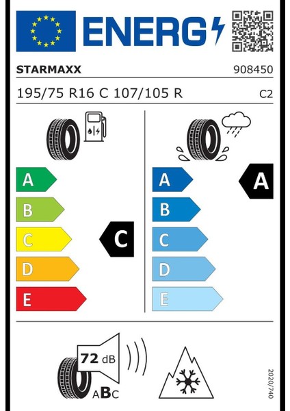 195/75 R 16 C Tl 107/105R 8pr Vanmaxx + A/s Starmaxx fiyatları