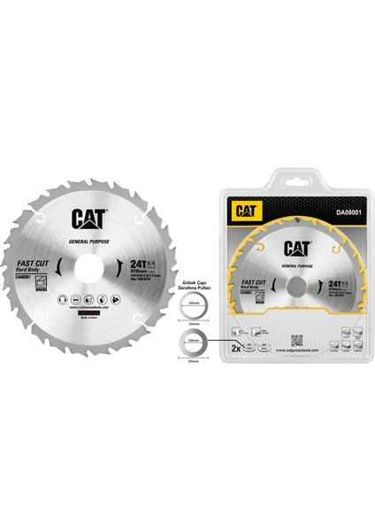 DA08001 184X30MM Ahşap Kesme Elmas, Daire Testere Bıçağı 24 Diş fiyatları