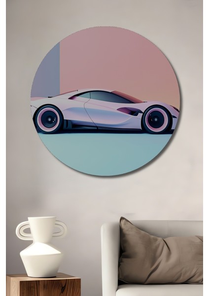 Pembe Rüya Lüks Araba Modern Sanat Yağlı Boya Görünümlü Dekoratif Ahşap Ev/işyeri/ofis Tablo
