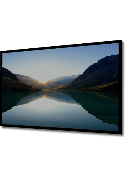 Çerçeve Görünümlü Dağların Aşkı Suluboya Görünümlü Dekoratif Ahşap Ev/işyeri/ofis Kare Tablo fiyatları