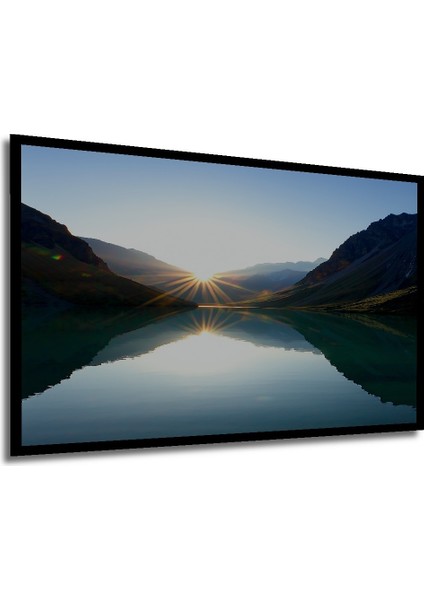 Çerçeve Görünümlü Dağların Aşkı Suluboya Görünümlü Dekoratif Ahşap Ev/işyeri/ofis Kare Tablo modelleri