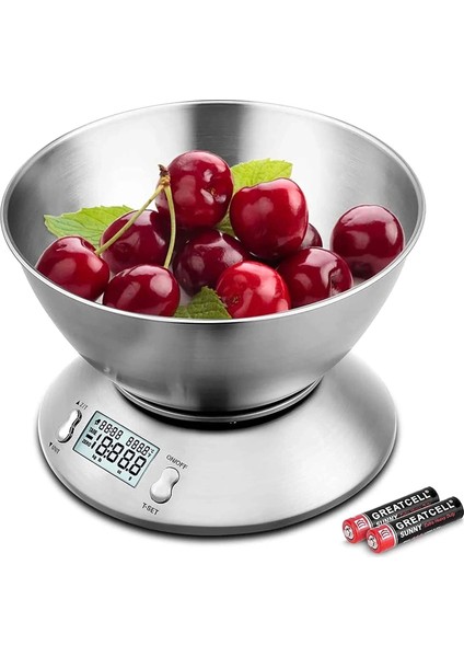 LCD Ekran Elektronik Dijital Mutfak Terazisi Inox Hassas Mutfak Tartısı