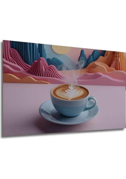 Pastel Rüya Latte Modern Sanat Dekoratif Ahşap Ev/işyeri/ofis Kare Tablo modelleri