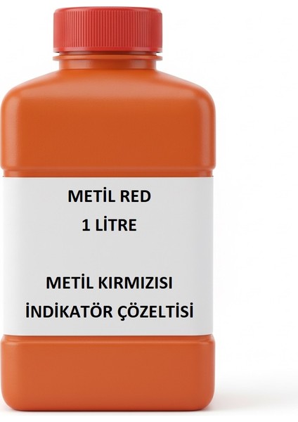 Metil Red - (Metil Kırmızısı İndikatör Çözeltisi) - 1 Litre - Yüksek Kaliteli - Zurih Lab