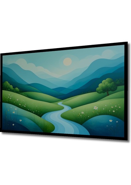 Çerçeve Görünümlü Pastel Tonlarda Rüyalar Diyarı Dekoratif Ahşap Ev/işyeri/ofis Kare Tablo fiyatları