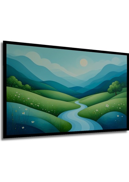 Çerçeve Görünümlü Pastel Tonlarda Rüyalar Diyarı Dekoratif Ahşap Ev/işyeri/ofis Kare Tablo modelleri