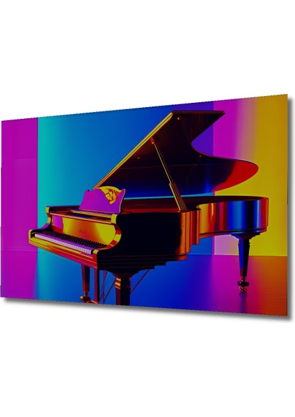 Neon Işıltılı Piyano Modern Sanat Dekoratif Ahşap Ev/işyeri/ofis Kare Tablo fiyatları