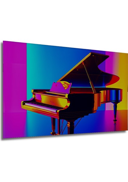 Neon Işıltılı Piyano Modern Sanat Dekoratif Ahşap Ev/işyeri/ofis Kare Tablo modelleri