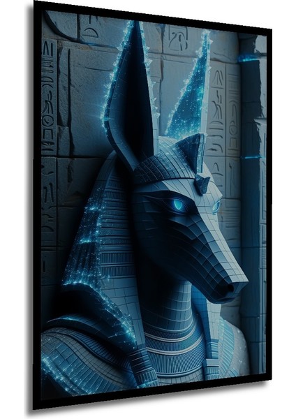 Çerçeve Görünümlü Dijital Anubis Görünümlü Dekoratif Ahşap Ev/işyeri/ofis Kare Tablo modelleri