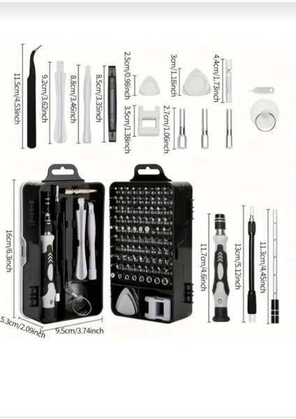 115 Parça Bilgisayar Gözlük Saat Telefon Tamir Tornavida Seti Kutulu