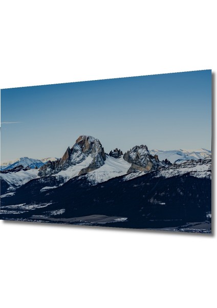 Muhteşem Dolomitler Sulu Boya Görünümlü Dekoratif Ahşap Ev/işyeri/ofis Kare Tablo fiyatları