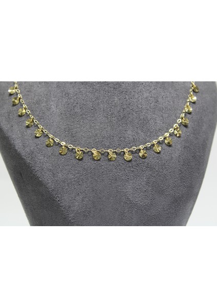 14 Ayar Gerçek Altın Pullu Kolye modelleri