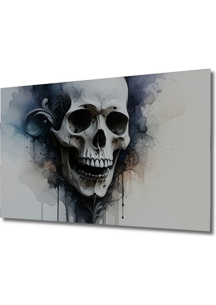 Gotik Suluboya Görünümlü Kafatası Sanatı Ev/işyeri/ofis/salon Ahşap Dekoratif Kare Tablo fiyatları