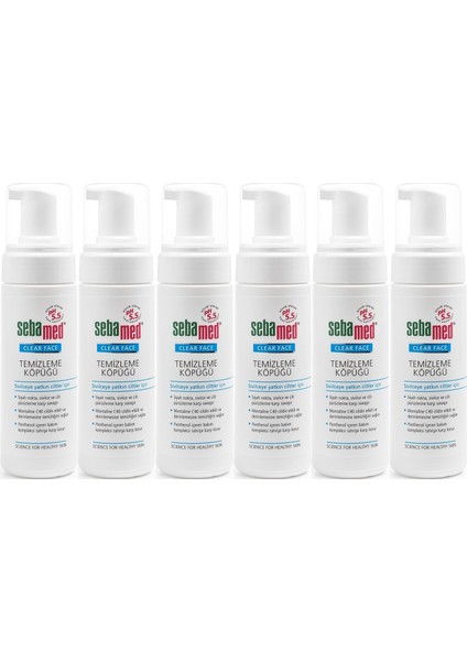 Clear Face Yüz Temizleme Köpüğü 150ML (6 Lı Set)