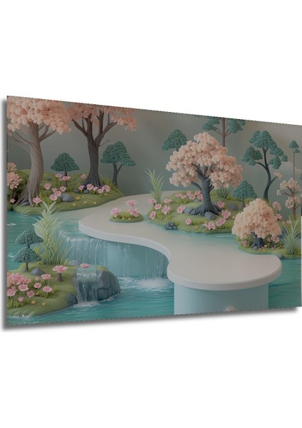 Pastel Rüya Bahçesi Dekoratif Ahşap Dekoratif Ev/işyeri/ofis Kare Tablo modelleri