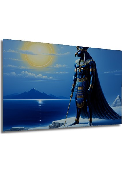 Horus Tanrısı Yağlı Boya Görünümlü Dekoratif Ahşap Ev/işyeri/ofis Kare Tablo modelleri