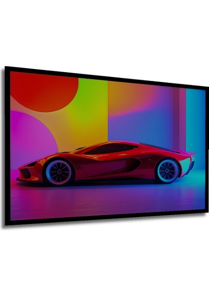 Çerçeve Görünümlü Neon Işıltılı Süper Araba Modern Sanat Dekoratif Ahşap Ev/işyeri/ofis Kare Tablo modelleri