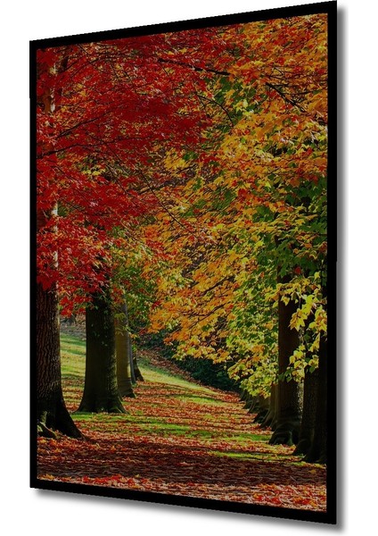 Çerçeve Görünümlü Sonbahar Renkleri Yağlı Boya Görünümlü Dekoratif Ahşap Ev/işyeri/ofis Kare Tablo fiyatları