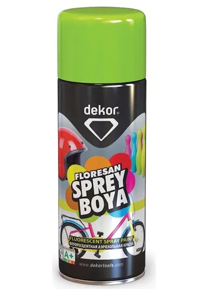 Sprey Boya Floresan Yeşil 400 ml