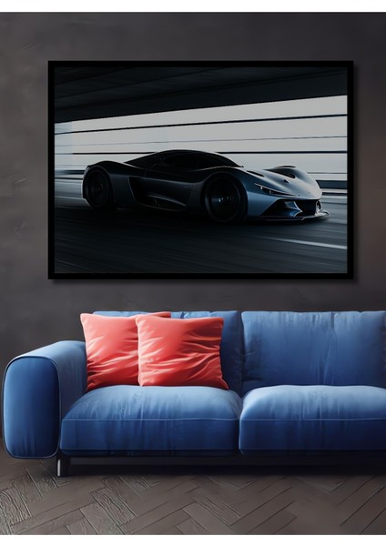Çerçeve Görünümlü Hızlı Yarış Arabası Modern Dekoratif Ahşap Ev/işyeri/ofis Kare Tablo